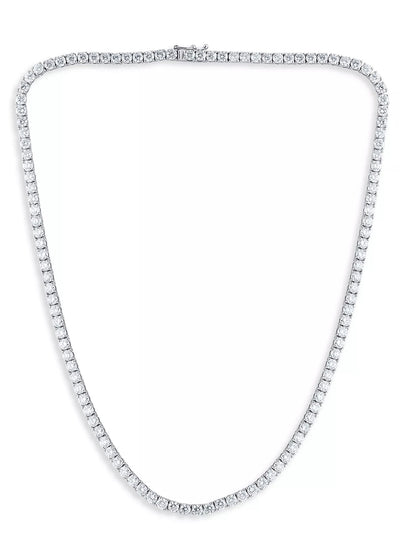 Four Prong Diamond Tennis Necklace