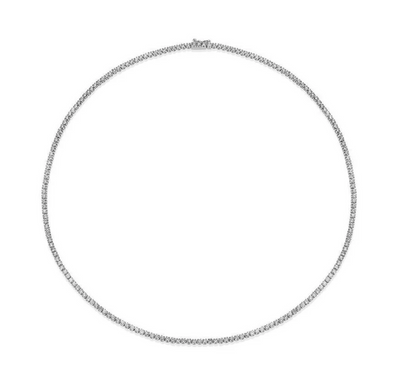 Four Prong Diamond Tennis Necklace