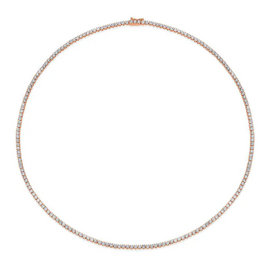 Four Prong Diamond Tennis Necklace