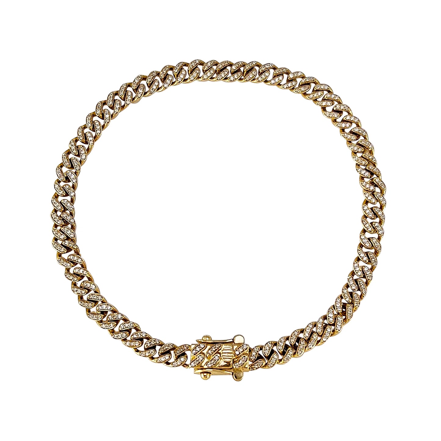 Cuban Link Chain Pave Bracelet