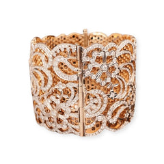 Art Deco Rose Gold Cuff Bracelet