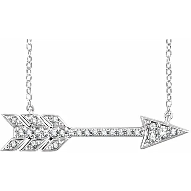 Pave Diamond Arrow Necklace