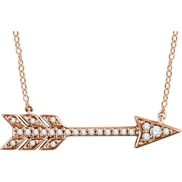 Pave Diamond Arrow Necklace