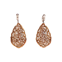 Filigree White Gold and Diamond Teardrop Earrings