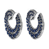 Blue Sapphires and Diamond Earrings
