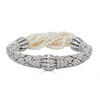 Art Deco White Gold and Diamond Bracelet with Fresh Water Pearls