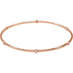 Bezel Set 6 Station Bangle bracelet