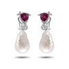 Detachable Baroque Pearl Diamonds Earrings