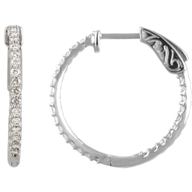 Diamond Hoop Earrings