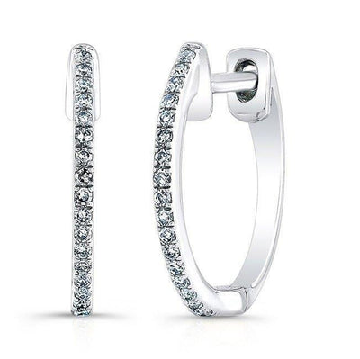 Pave Diamond Huggie Earrings