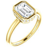 Bezel Set Diamond Engagement Ring Setting