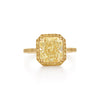 Pave Yellow Diamond Engagement Ring