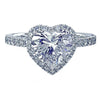 Heart Shape Pave Diamond Engagement Ring