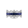 Sapphires and Diamonds Crown Ring