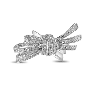 Bowtie White Gold and Diamond Rings