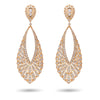 Rose Gold and Diamonds Teardrop Earrings