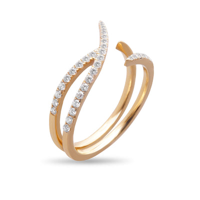 Yellow Gold and Diamonds Claw Ring