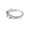Pink Pear Shape Sapphires and Diamonds Ring