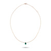 Pear Shaped Emerald Solitaire Necklace