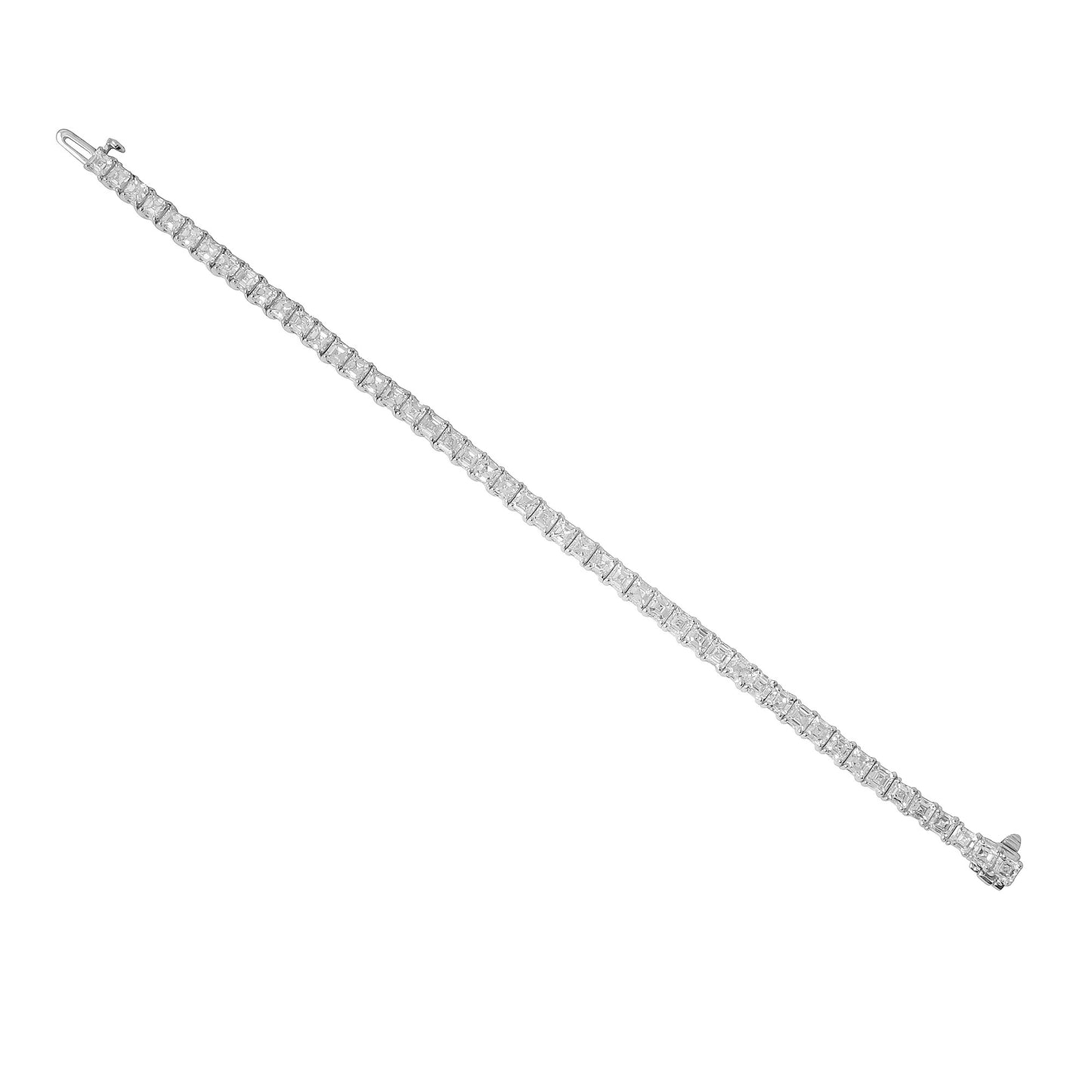 Assher Cut Diamond Tennis Bracelet