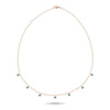 Bezel Set Garland Emerald Necklace