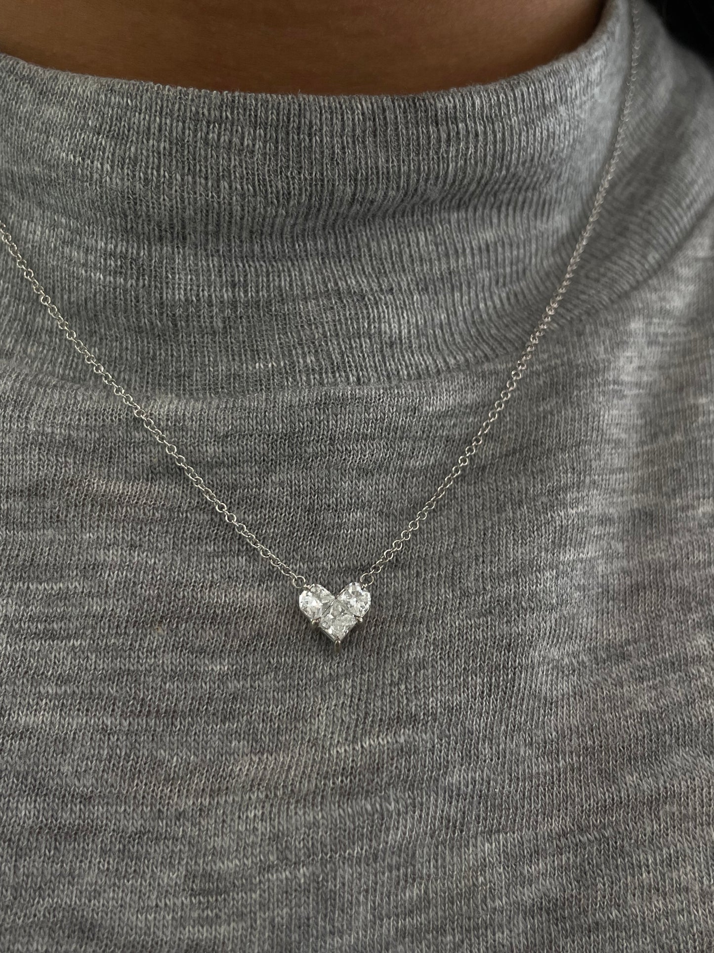 Diamond Heart Pendant Necklace