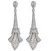 Art Deco Style Dangle Earrings with Diamonds