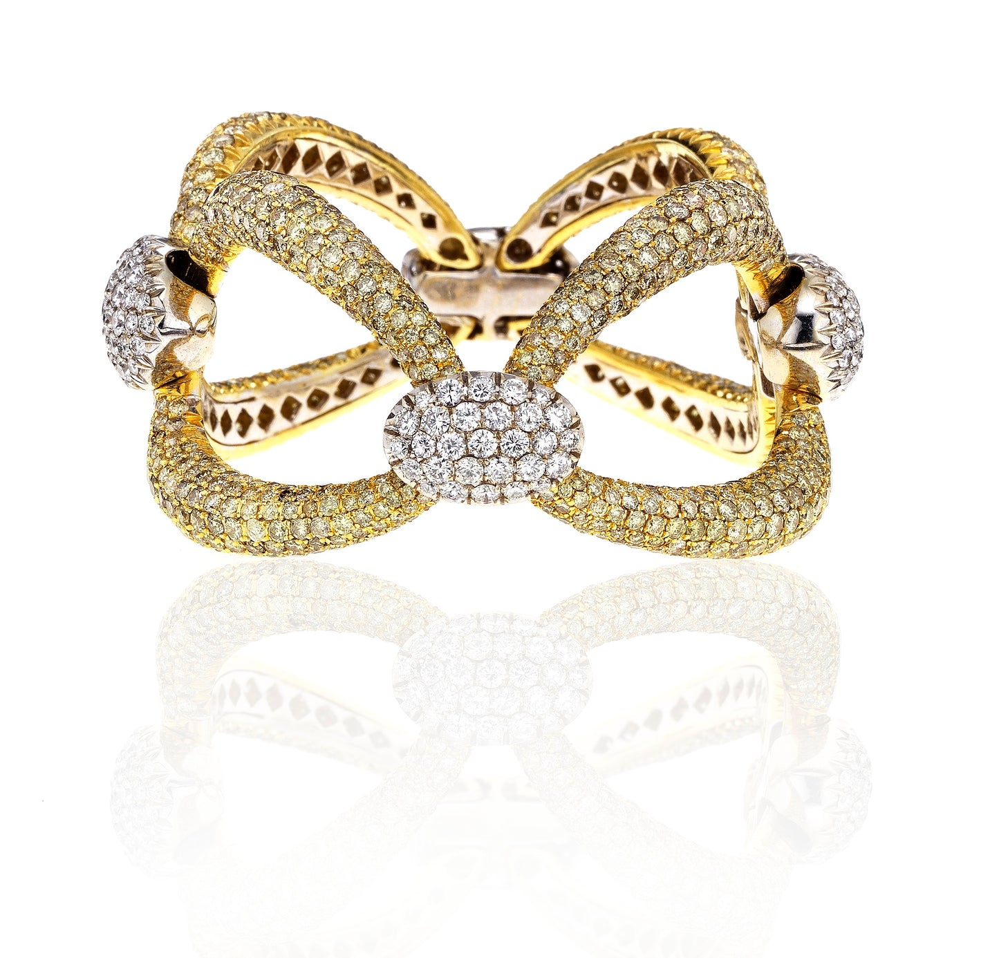 Yellow Gold Pave Bracelet