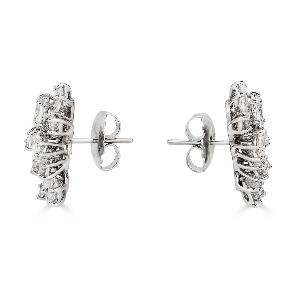 Marquise Cluster Diamond Earrings