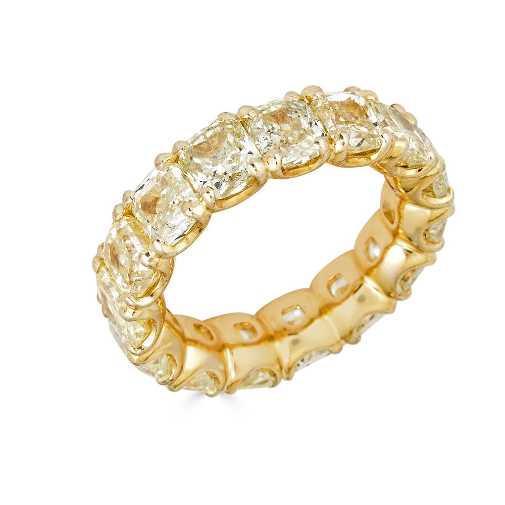 Radiant Fancy Yellow Diamond Eternity Band