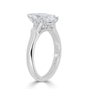 Marquise Diamond and Tapered Baguette Engagement Ring