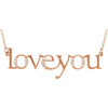 "Love You" Necklace with Diamonds