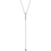 Pave Diamond Bar and Chain "Y" Necklace