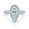 Pear Shape Framed Diamond Engagement Ring