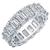 Classic 5.7 carats Total Emerald Cut Diamond Eternity Ring