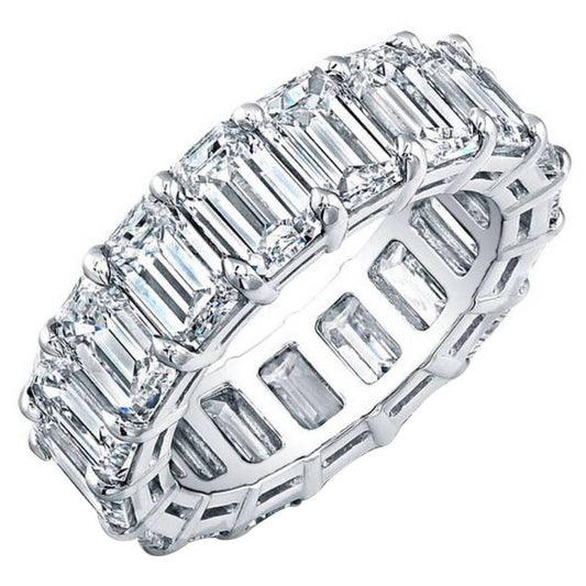 Classic 2.5 carats Total Emerald Cut Diamond Eternity Ring