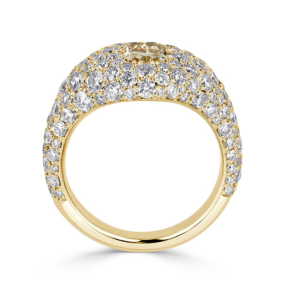 Pave Diamond Domed Ring