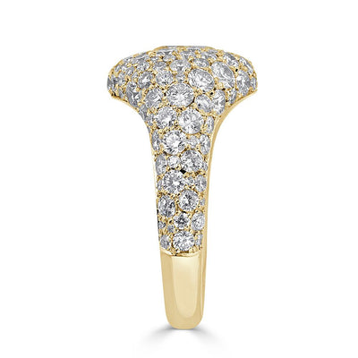 Pave Diamond Domed Ring