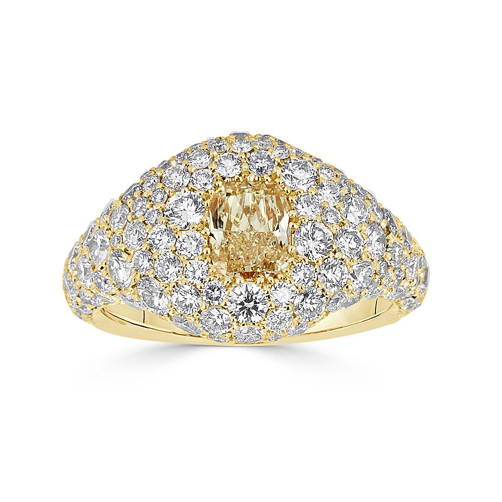 Pave Diamond Domed Ring