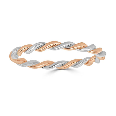 Two-Tone Gold Twist Band