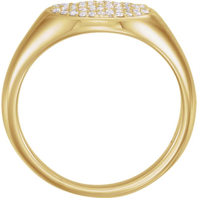 Pave Diamond Signet Ring