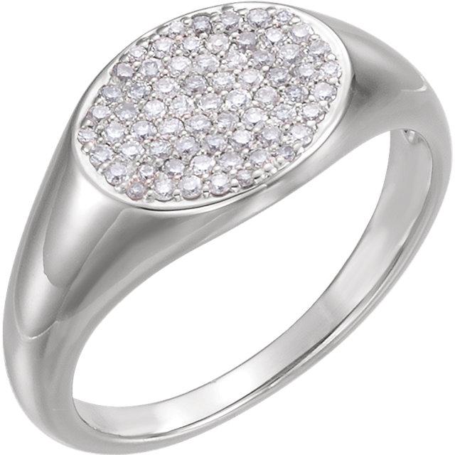 Pave Diamond Signet Ring