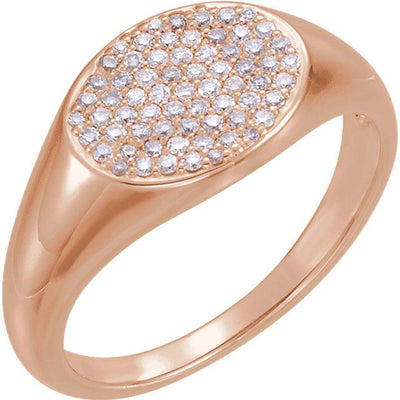 Pave Diamond Signet Ring