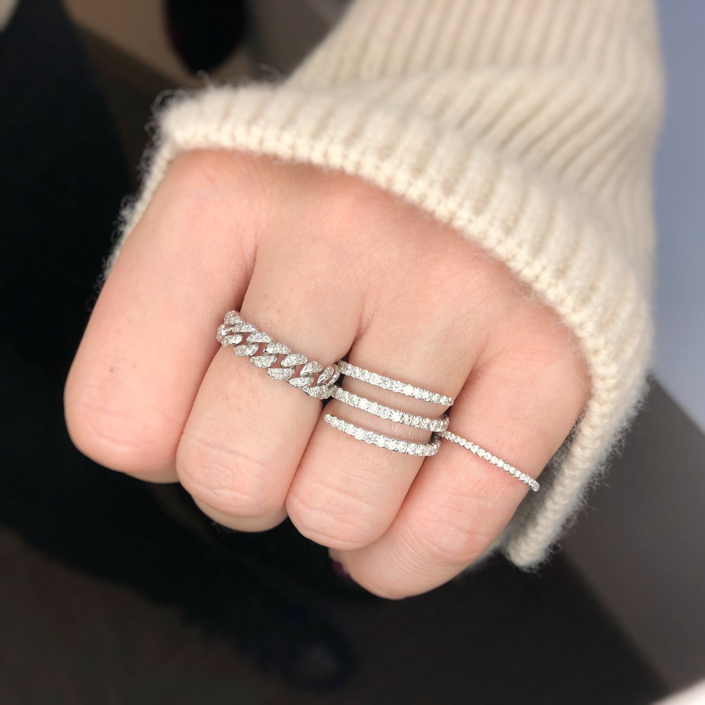 Diamond Coil Ring