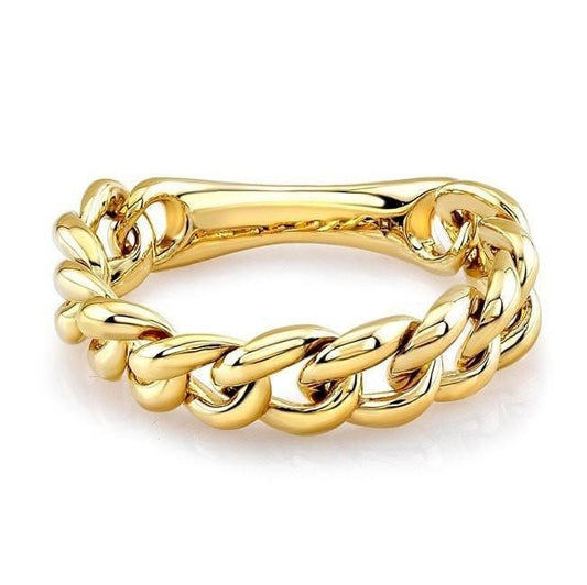 Solid Gold Chain Ring