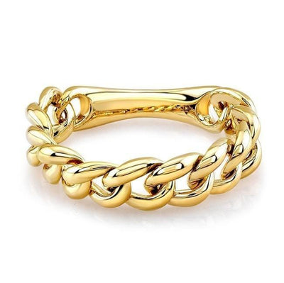 Solid Gold Chain Ring