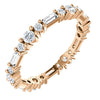 Baguette and Cluster Diamond Eternity Band