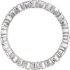 Round and Baguette Diamond Alternating Eternity Band