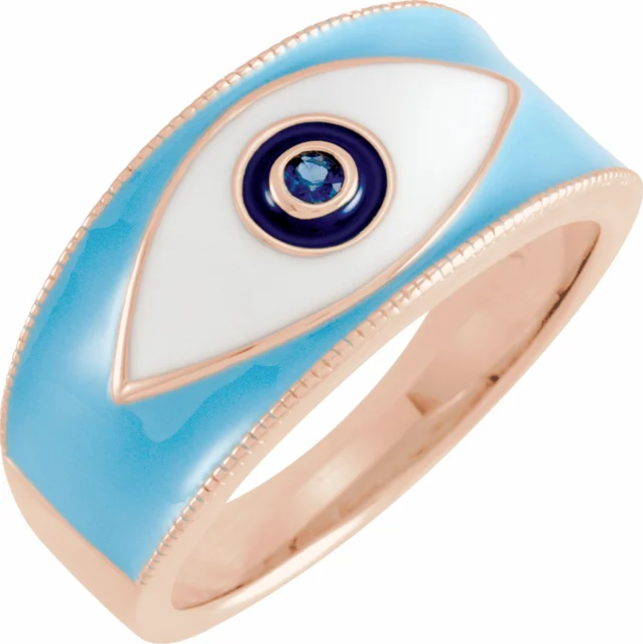 Enamel Evil Eye Ring