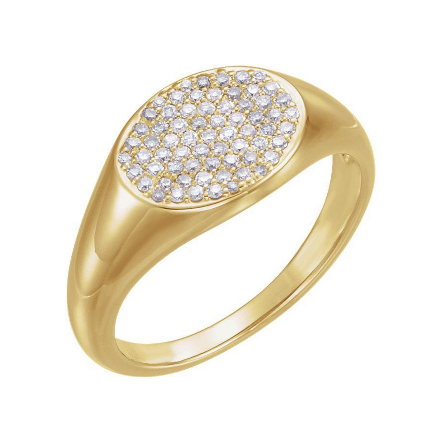 Pave Diamond Signet Ring